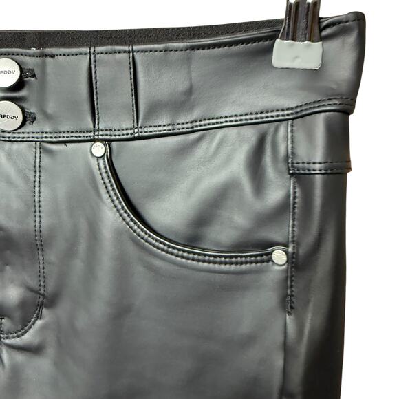 Freddy Faux Leather High Waisted Full Length  Size 4 Stretchy Zip Closure - Picture 11 of 16